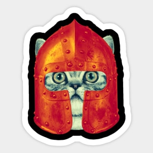 Medieval Cat Knight Sticker